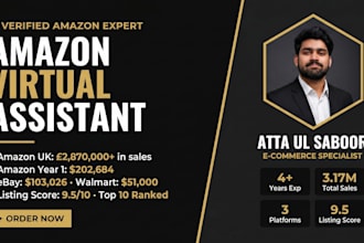 be your amazon fba account store manager PPC virtual assistant VA for a m