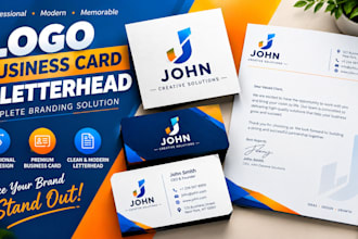 design logo business card and complete brand stationery