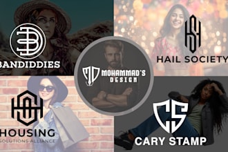 do initial letters, monogram, and clothing brand logo design
