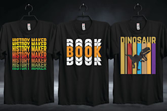 do custom typography t shirt design for merchandise