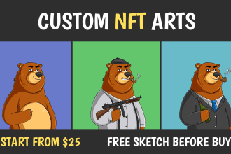 create nft art character and generated 10,000 for your collection