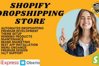 build automated shopify dropshipping store