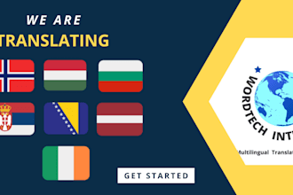 translate norwegian, serbian, bulgarian, hungarian, irish, bosnian, and latvian