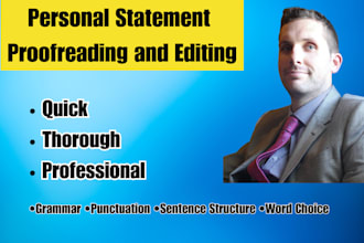 proofread and edit your personal statement and college essay