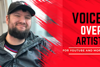 record a dynamic male vo for youtube and podcasts in 24h