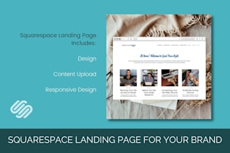 design a squarespace landing page for you