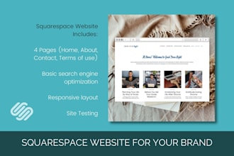 create a four page squarespace website
