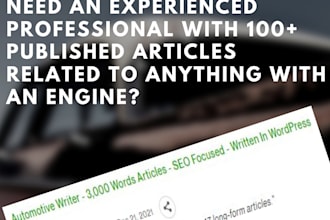 write engaging automotive SEO articles and blog posts