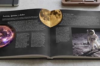make an editorial design for you, layout a book or magazine