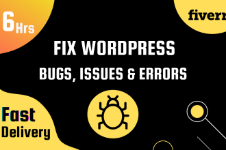 fix wordpress bug, website problem, css error, provide wp help