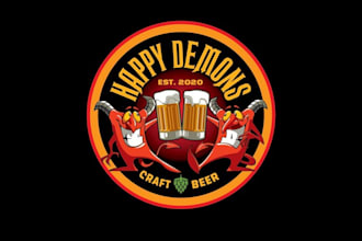 do good looking creative inner demon happy logo