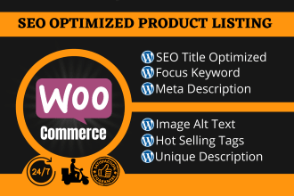 do woocommerce SEO product listing and descriptions