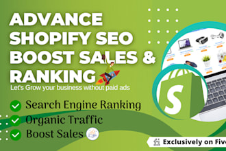 do advance shopify SEO to increase shopify sales and ranking
