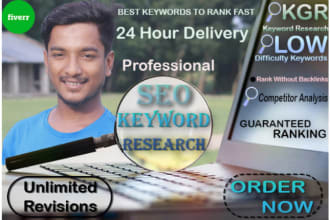 do SEO keyword research and competitor analysis for ranking