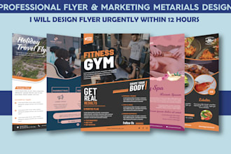 create flyers design urgently within 12 hours