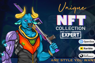 design unique nft 1k 10k art collection  for you