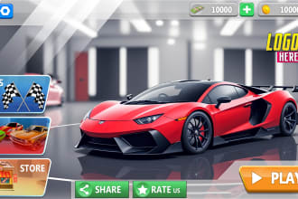 do 2d and 3d game UI UX design
