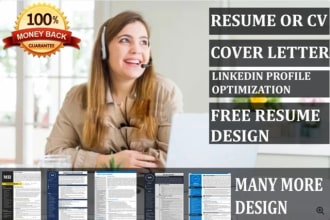 rewrite and edit your resume, CV, cover letter, and linkedin