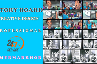 be professional storyboard artist for your project