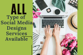 design posts, yt thumbnails, banner, cover, pins, stories reels for social media