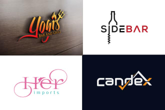 do typography combination mark logo design for your company