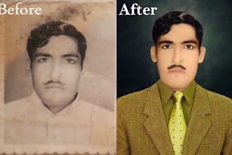 restore repair old and colorize damage photos