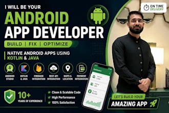 develop your android app using kotlin and java