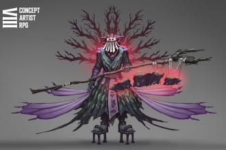 create concept art monsters, animals, characters, plants