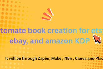 generate book through automation for etsy, amazon and ebay