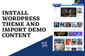 install wordpress theme and import demo content