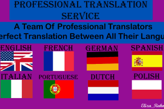 polish, dutch, portuguese, italian, hebrew, spanish, german and french translate