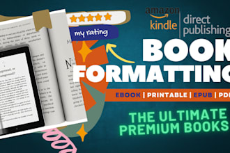 create layout of kindle book, children book formatting and amazon book