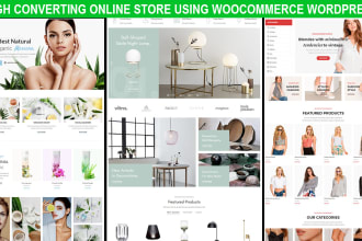 create high converting woocommerce store or  wordpress website