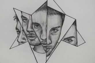 draw abstract sketch, concept sketch with pencil