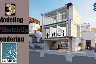 do 3d modeling in sketchup and render interiors in lumion