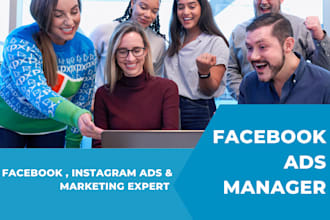 do your facebook ads campaign, fb advertising, instagram ads, marketing manager