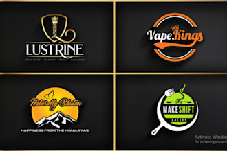 modern line art text or badge u logo design