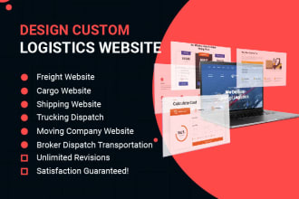 build a logistics website, trucking, freight, cargo, dispatch, travel website