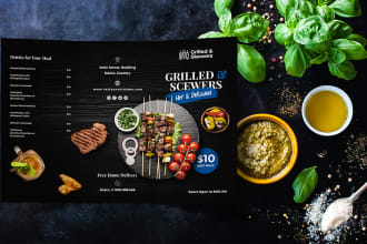 do price list, digital menu board,  and sales sheet design