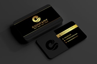 do minimalist luxury business card, letterhead and flyer design