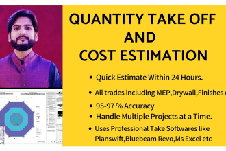 do takeoff and cost estimation for all csi trades