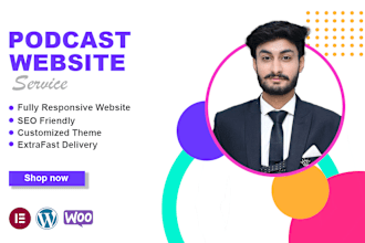 design a professional podcast website