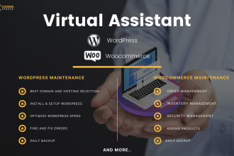 be your wordpress woocomerce virtual assistant