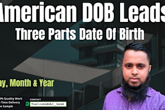 collect 3 part dob leads along with the full address of US individuals
