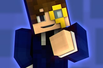 make modern minimalistic minecraft profile picture
