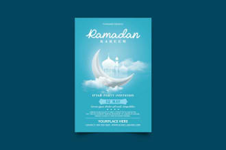 do islamic, ramadan, calendar event flyer poster design