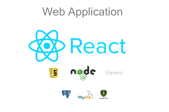 create a web application using react, nodejs and express