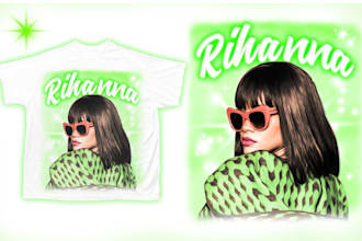 do vintage airbrush 90s 80s tee