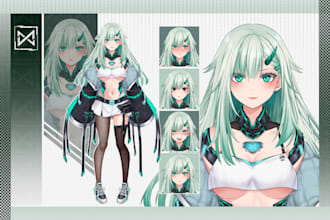 draw professional model live2d vtuber high resolution