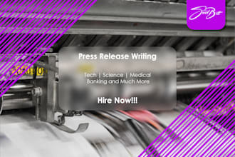 write press release for your company or project